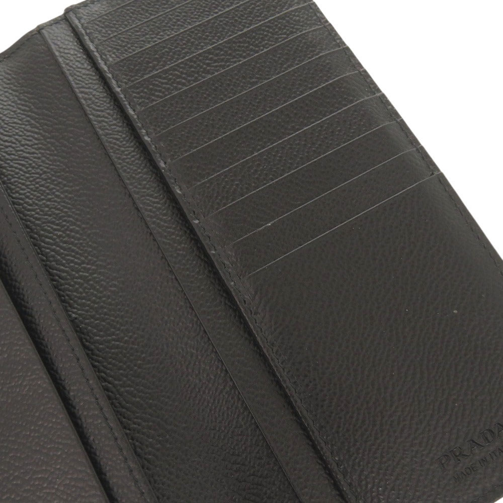 PRADA Long Wallet Purse leather gray