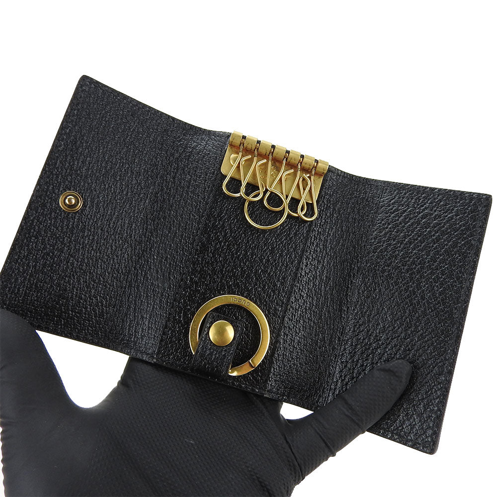 GUCCI Key case Key holder 435305 leather black