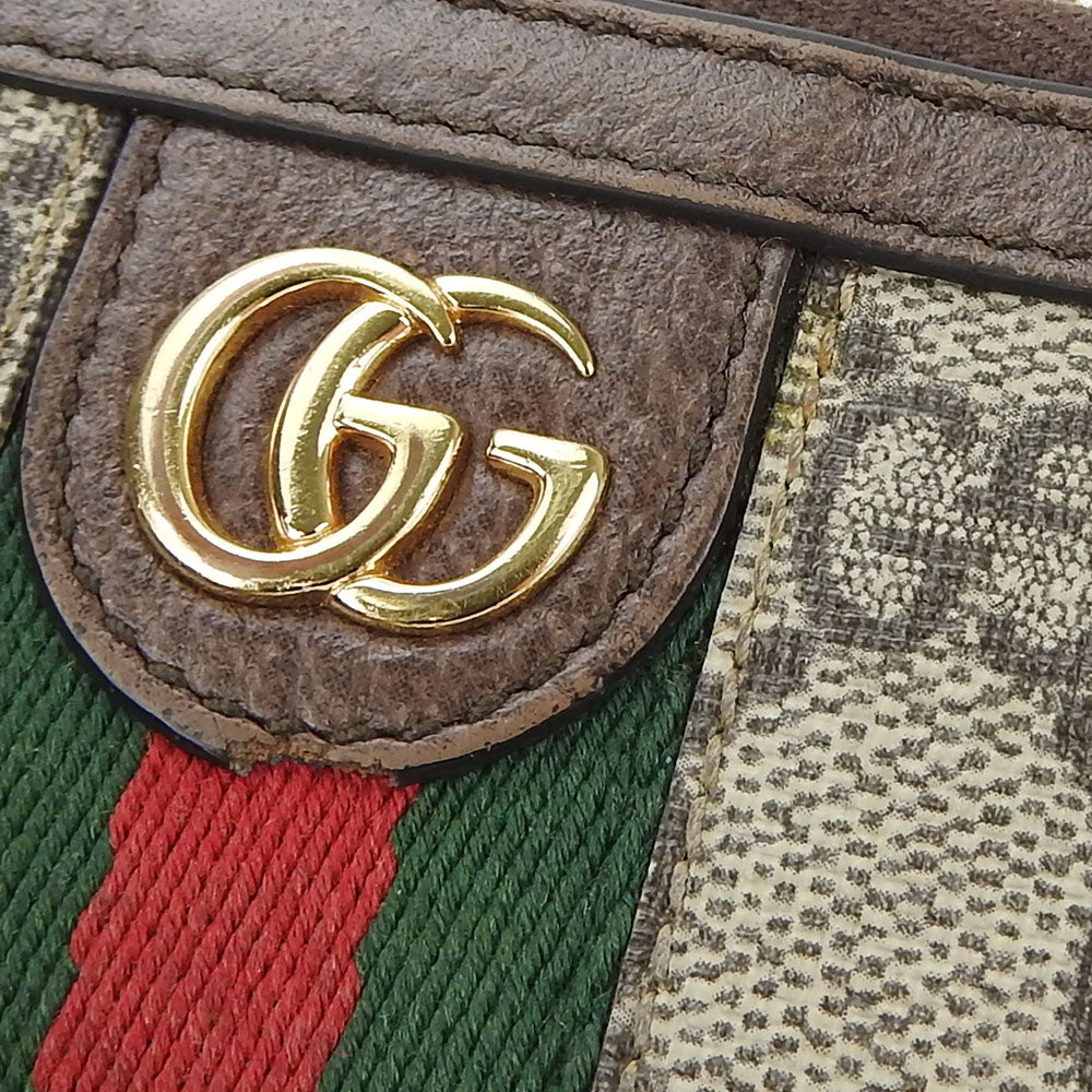 GUCCI Key case Key holder 523157 GG Supreme Canvas beige Sherry line Off deer