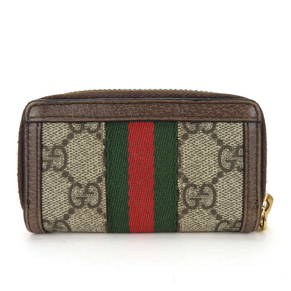 GUCCI Key case Key holder 523157 GG Supreme Canvas beige Sherry line Off deer