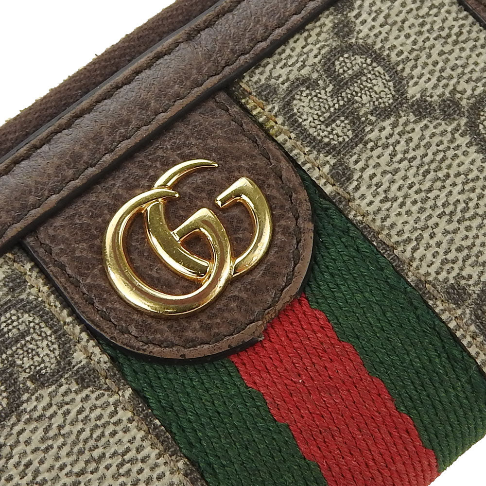 GUCCI Key case Key holder 523157 GG Supreme Canvas beige Sherry line Off deer