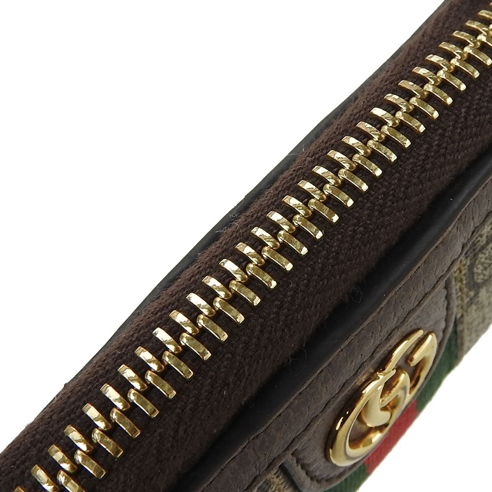 GUCCI Key case Key holder 523157 GG Supreme Canvas beige Sherry line Off deer
