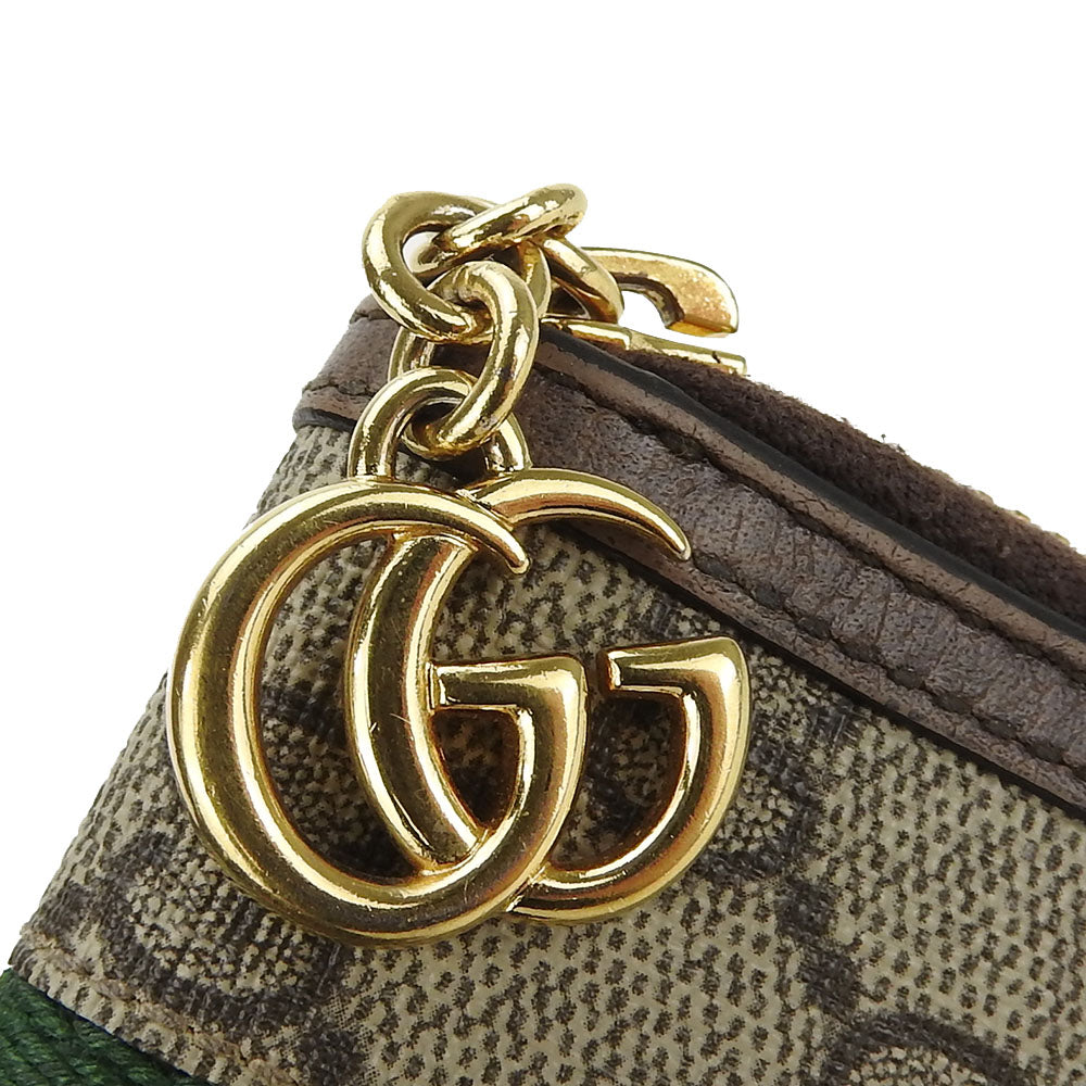 GUCCI Key case Key holder 523157 GG Supreme Canvas beige Sherry line Off deer