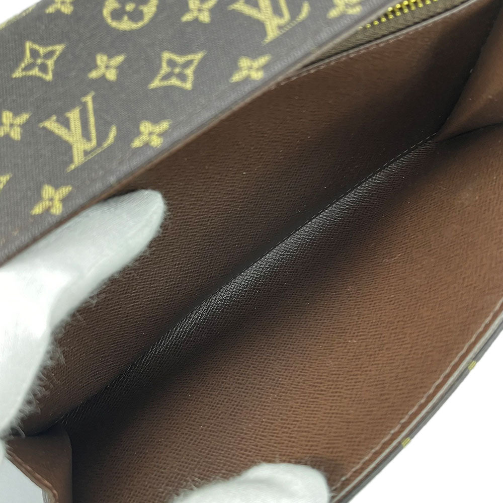 LOUIS VUITTON Long Wallet Purse M95234 Monogram mini run Brown Portefeuille Sara