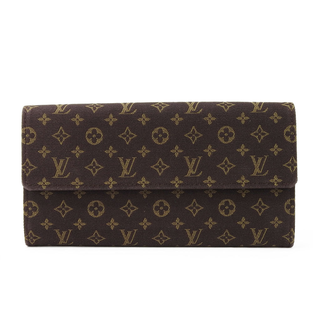 LOUIS VUITTON Long Wallet Purse M95234 Monogram mini run Brown Portefeuille Sara
