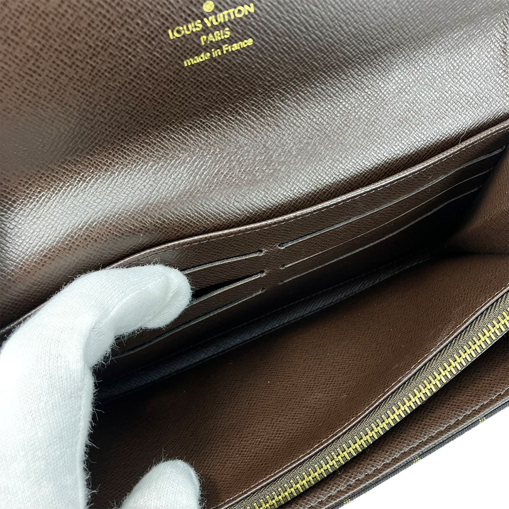 LOUIS VUITTON Long Wallet Purse M95234 Monogram mini run Brown Portefeuille Sara