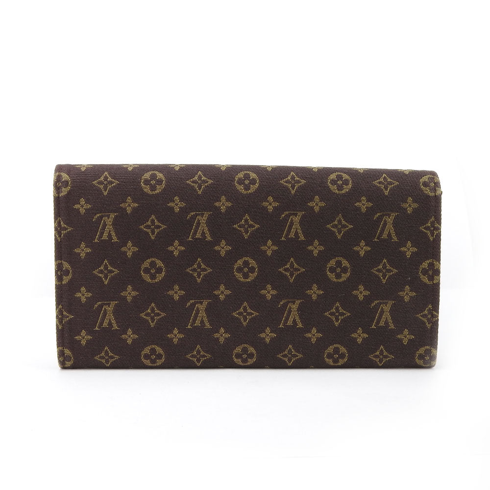 LOUIS VUITTON Long Wallet Purse M95234 Monogram mini run Brown Portefeuille Sara
