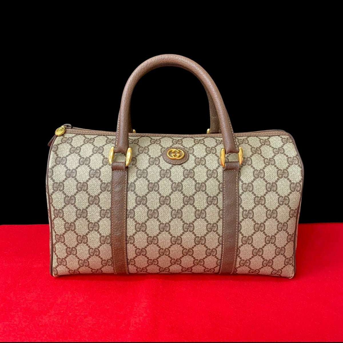GUCCI Handbag leather Brown