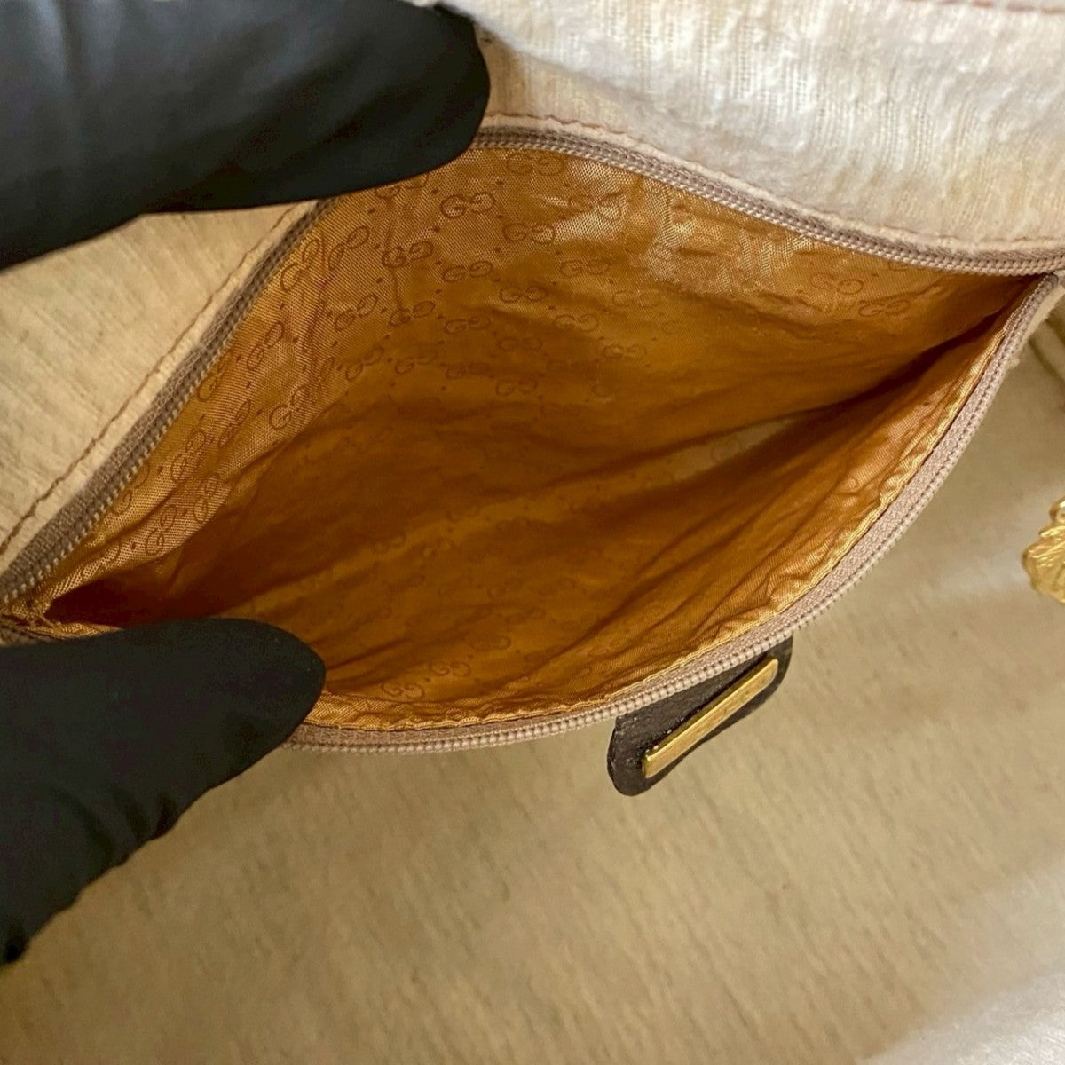 GUCCI Handbag leather Brown