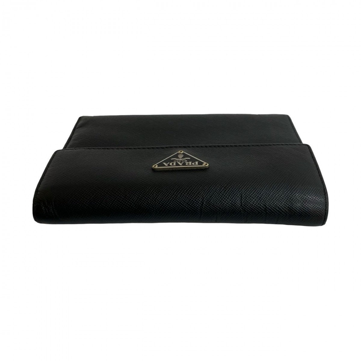 PRADA Tri-fold wallet leather black
