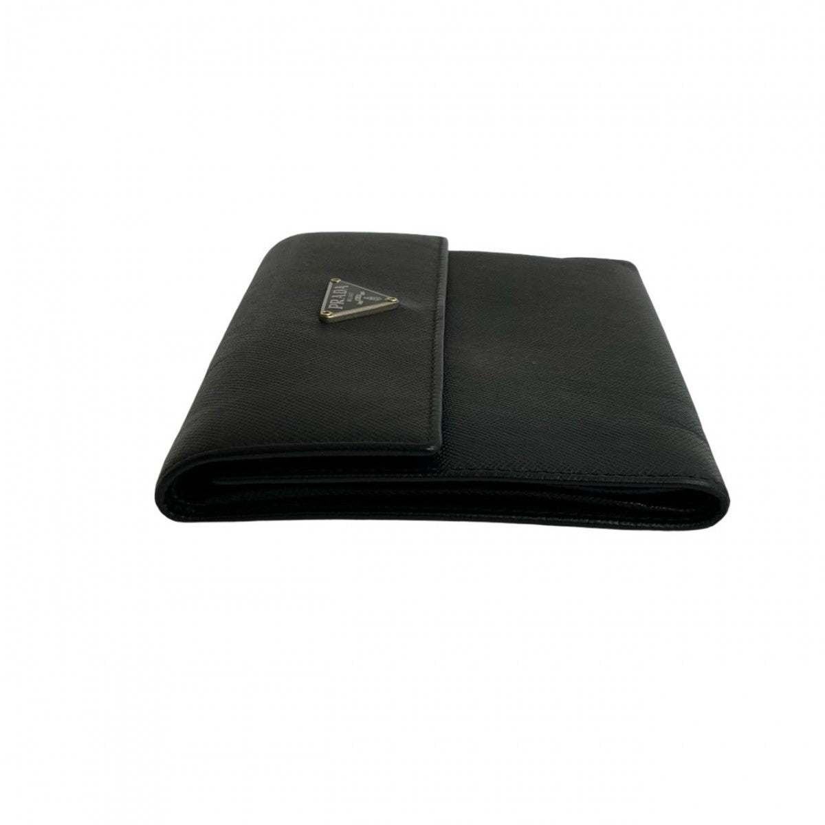 PRADA Tri-fold wallet leather black