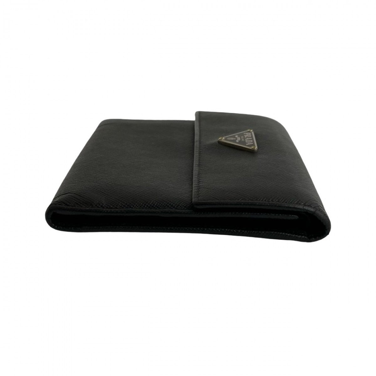 PRADA Tri-fold wallet leather black