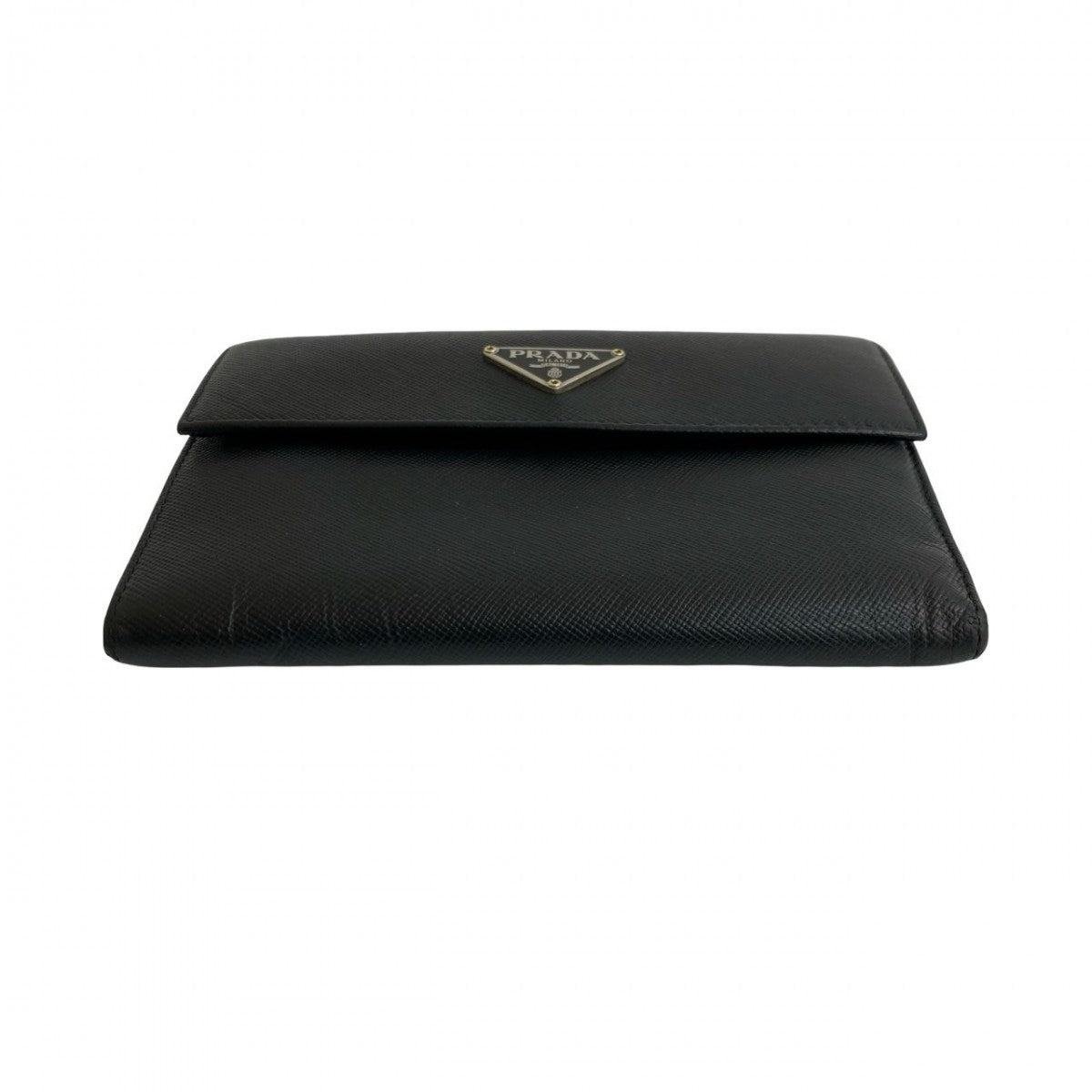 PRADA Tri-fold wallet leather black