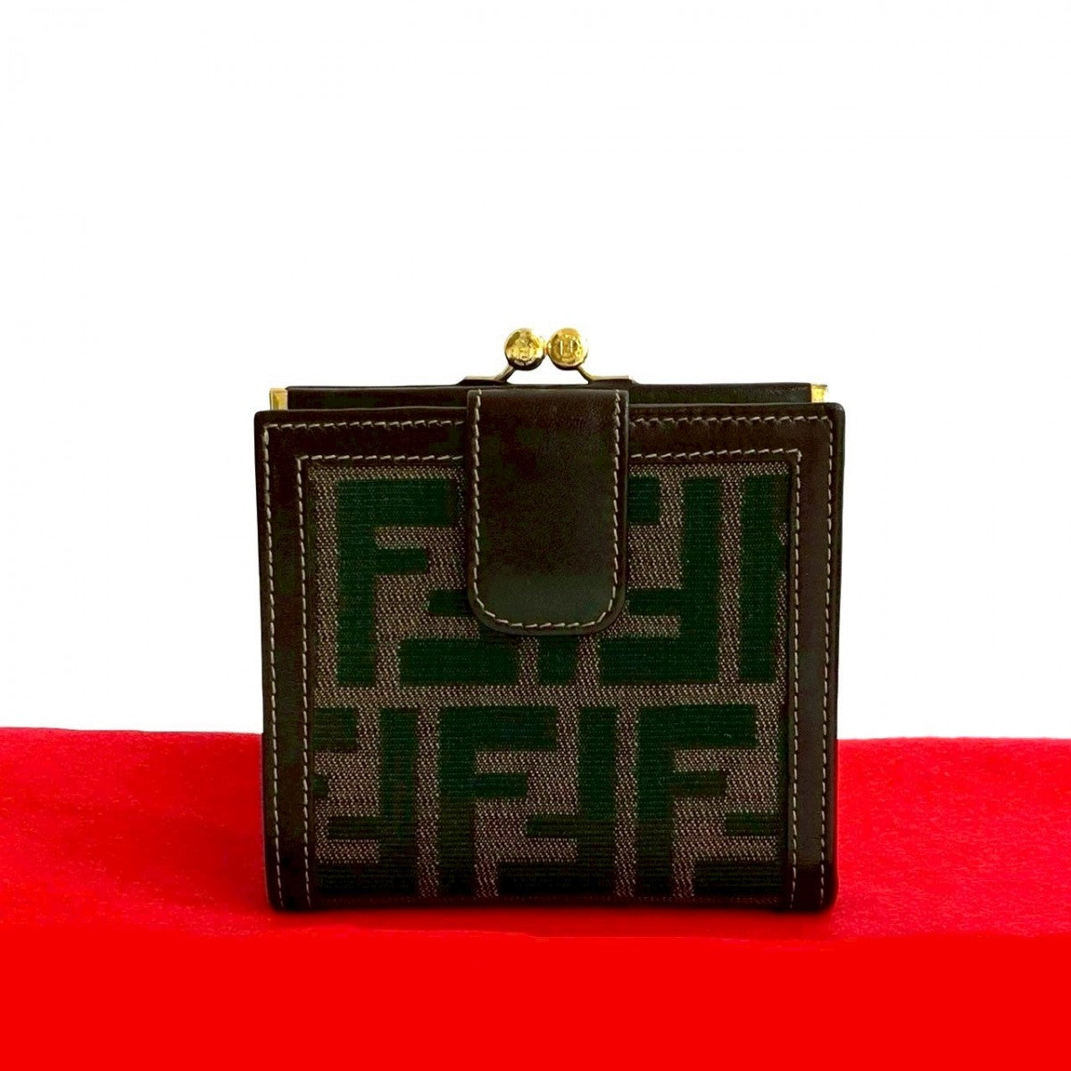 FENDI Bifold Wallet canvas Brown