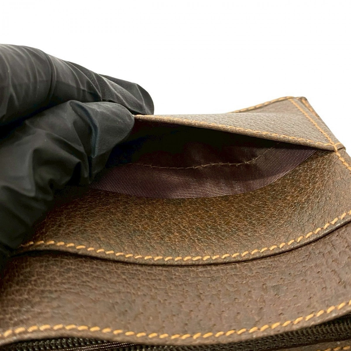 GUCCI Bifold Wallet leather Brown