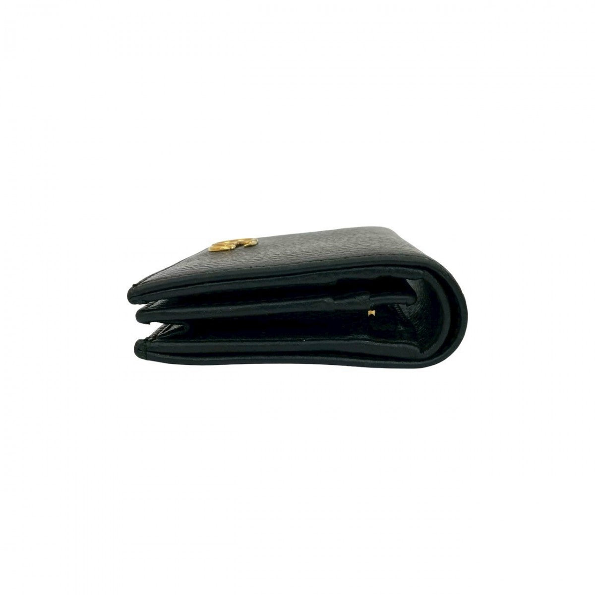 GUCCI Bifold Wallet leather black GG Marmont
