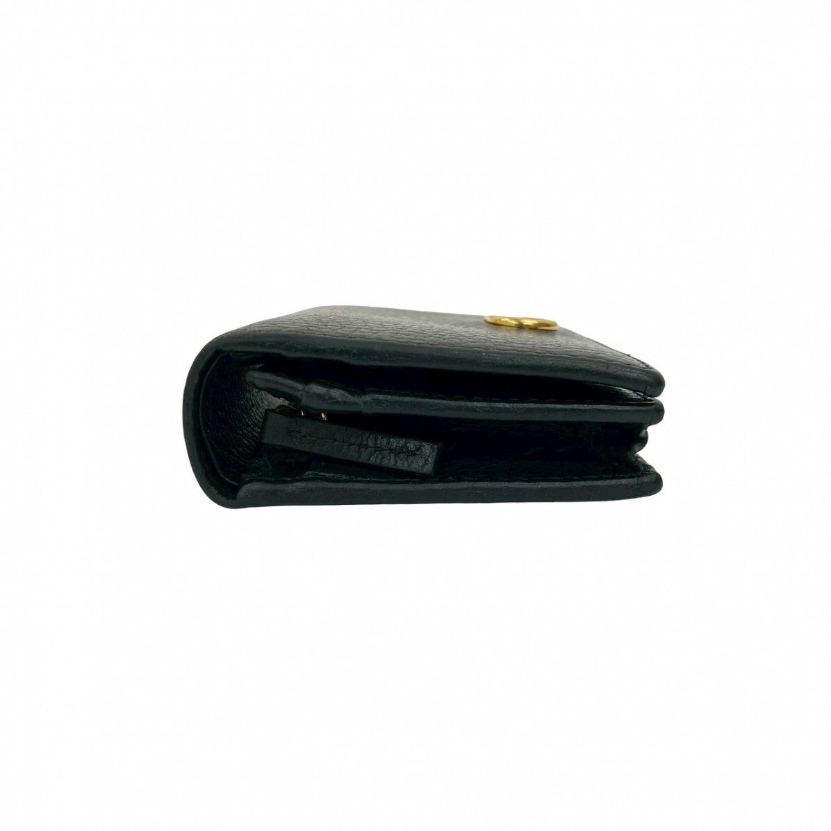 GUCCI Bifold Wallet leather black GG Marmont