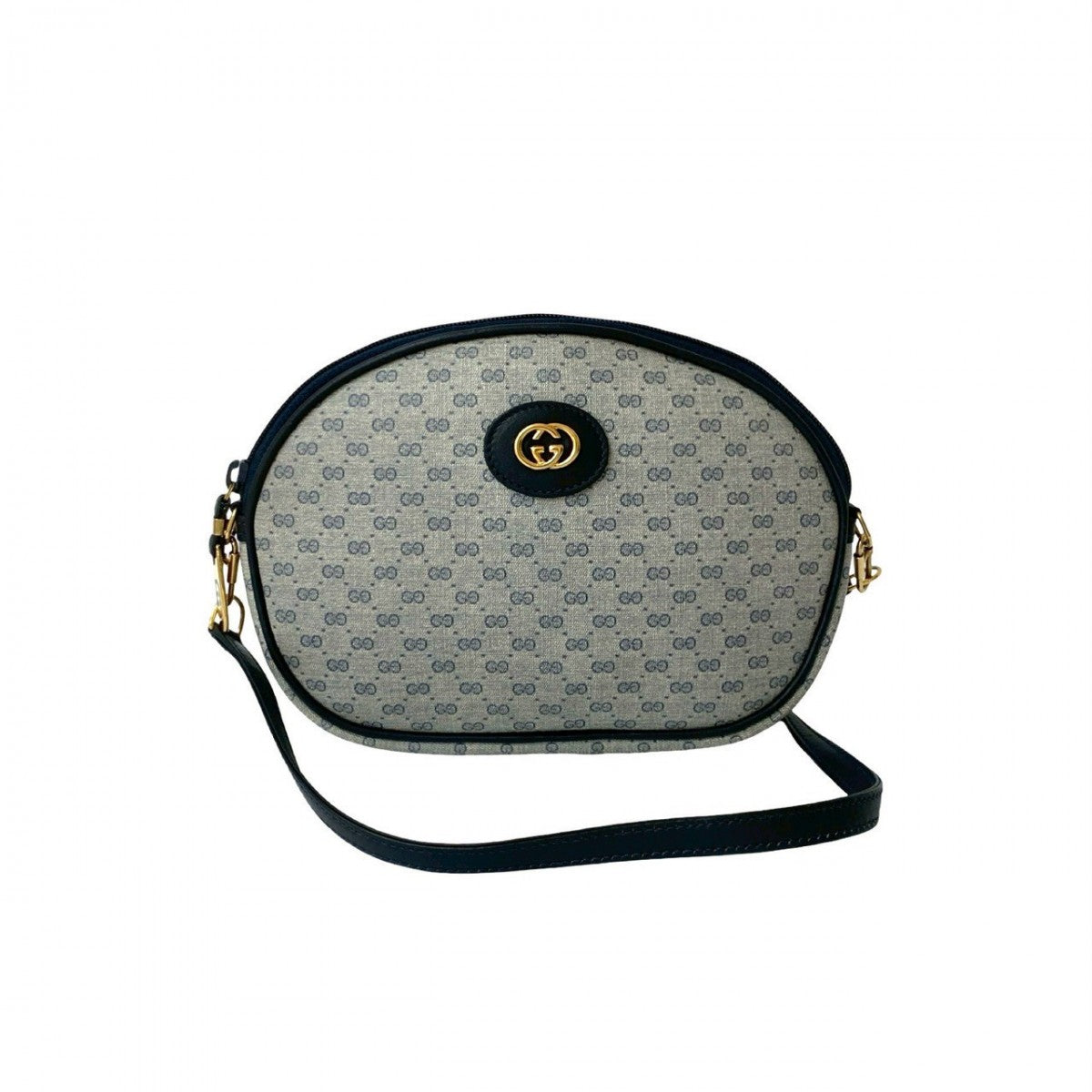 GUCCI Shoulder Bag leather Navy