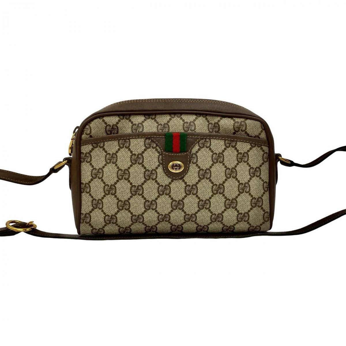 GUCCI Shoulder Bag leather Brown Sherry line
