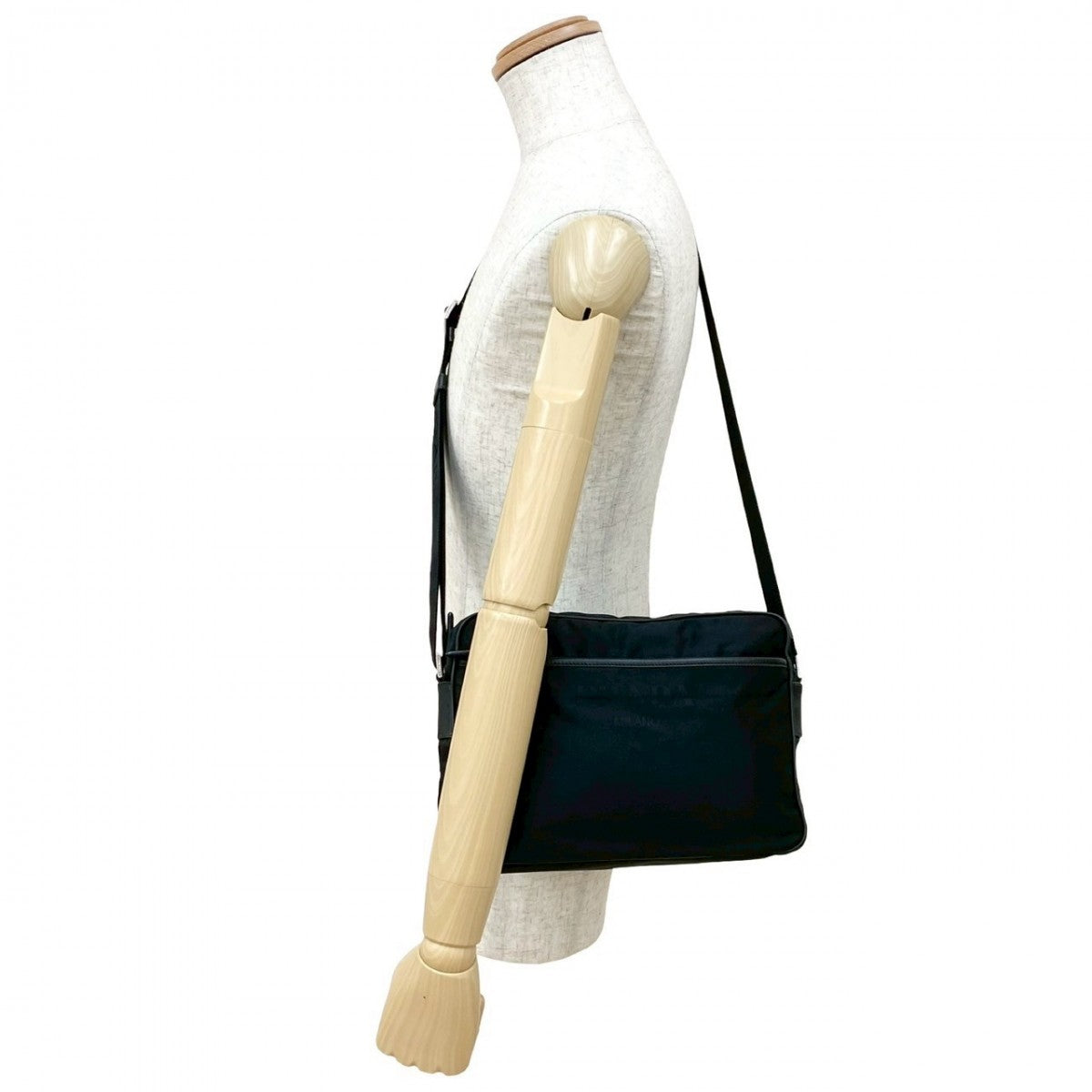 PRADA Shoulder Bag leather black
