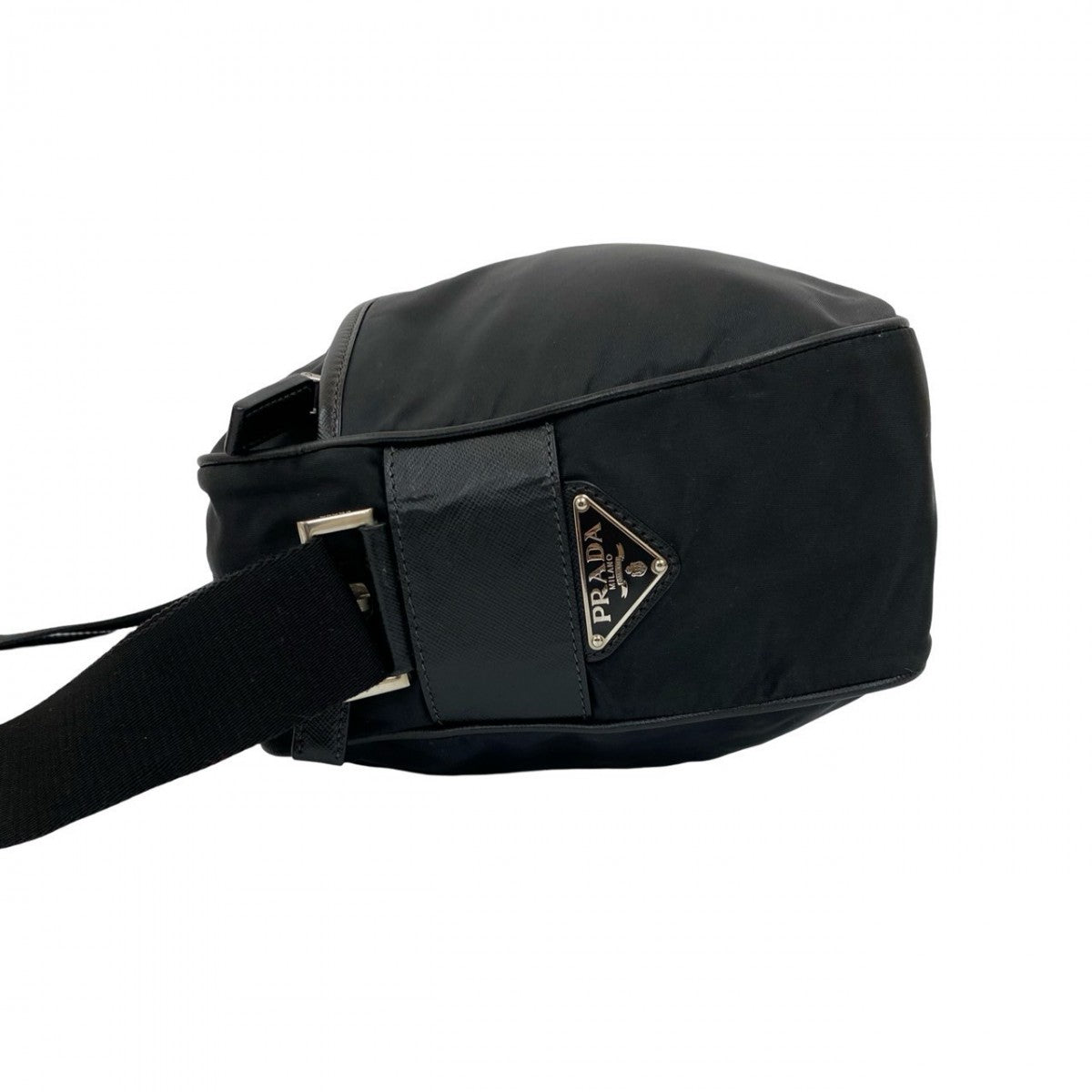 PRADA Shoulder Bag leather black