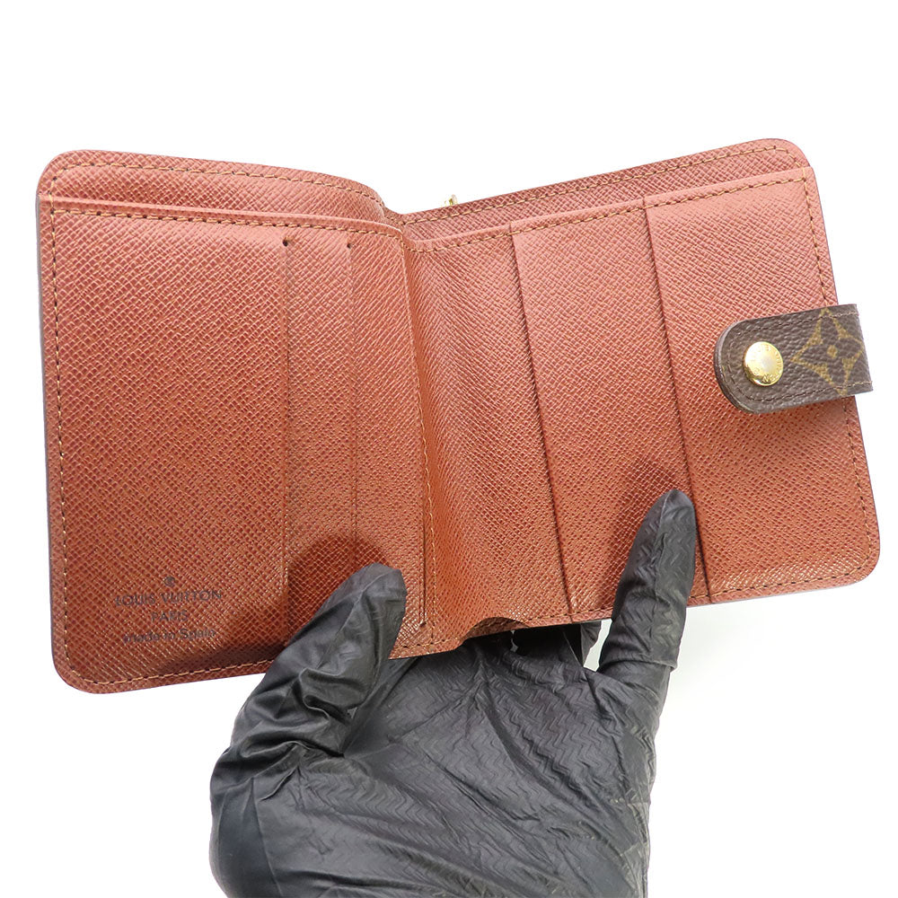 LOUIS VUITTON Bifold Wallet M61667 Monogram Brown Compact zip