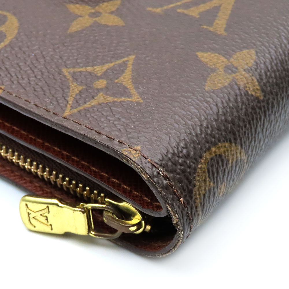 LOUIS VUITTON Bifold Wallet M61667 Monogram Brown Compact zip