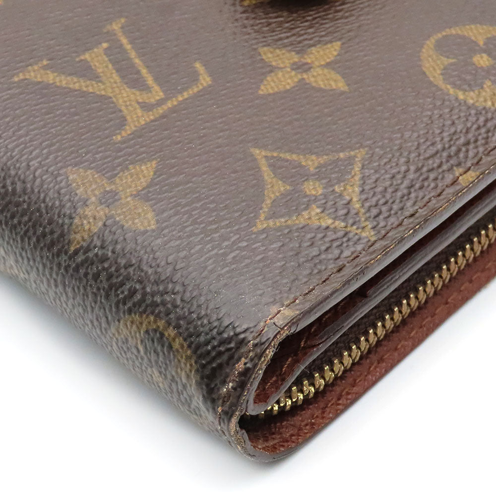 LOUIS VUITTON Bifold Wallet M61667 Monogram Brown Compact zip
