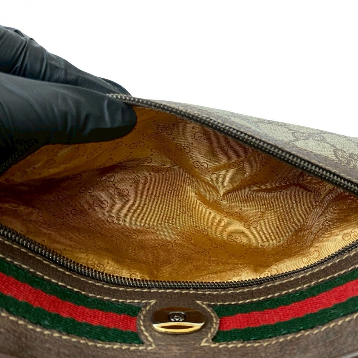 GUCCI Shoulder Bag leather Brown Sherry line