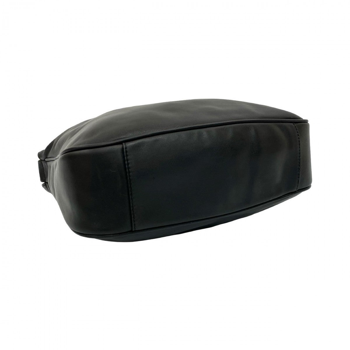 GUCCI Shoulder Bag leather black Bamboo