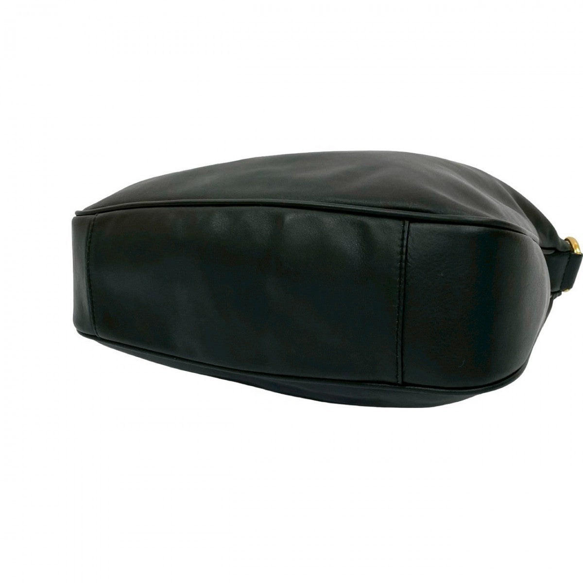 GUCCI Shoulder Bag leather black Bamboo