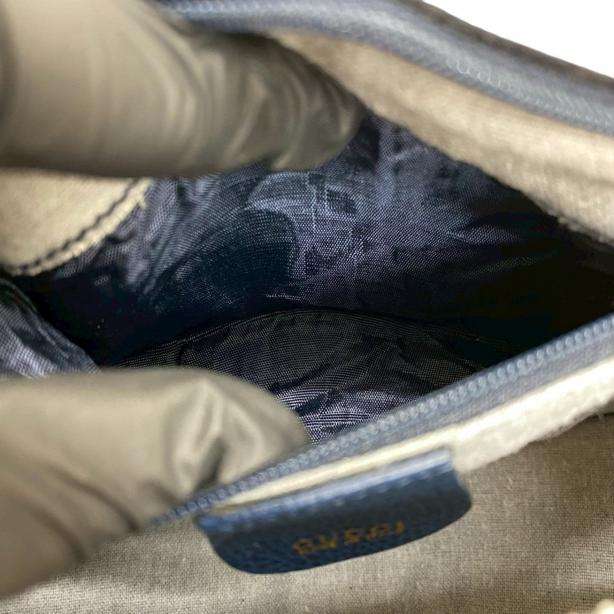 GUCCI Shoulder Bag leather Navy