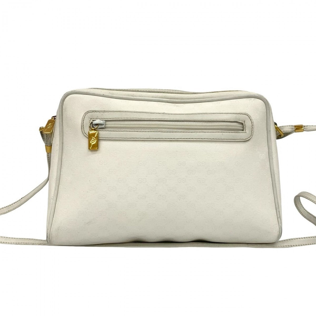 GUCCI Shoulder Bag leather white