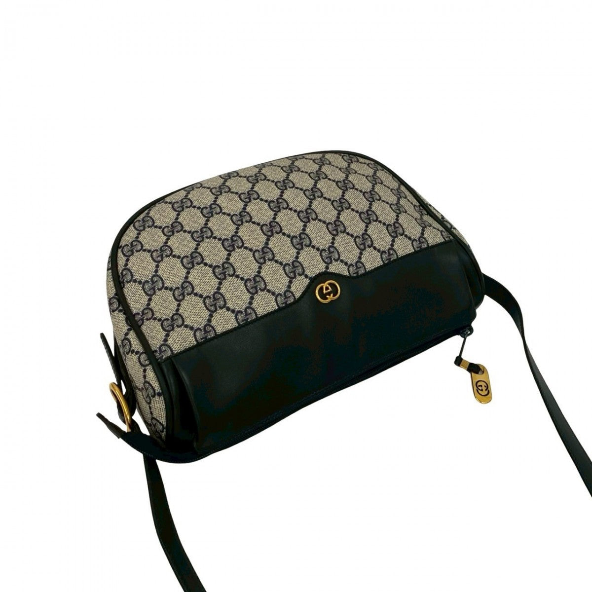 GUCCI Shoulder Bag leather Navy