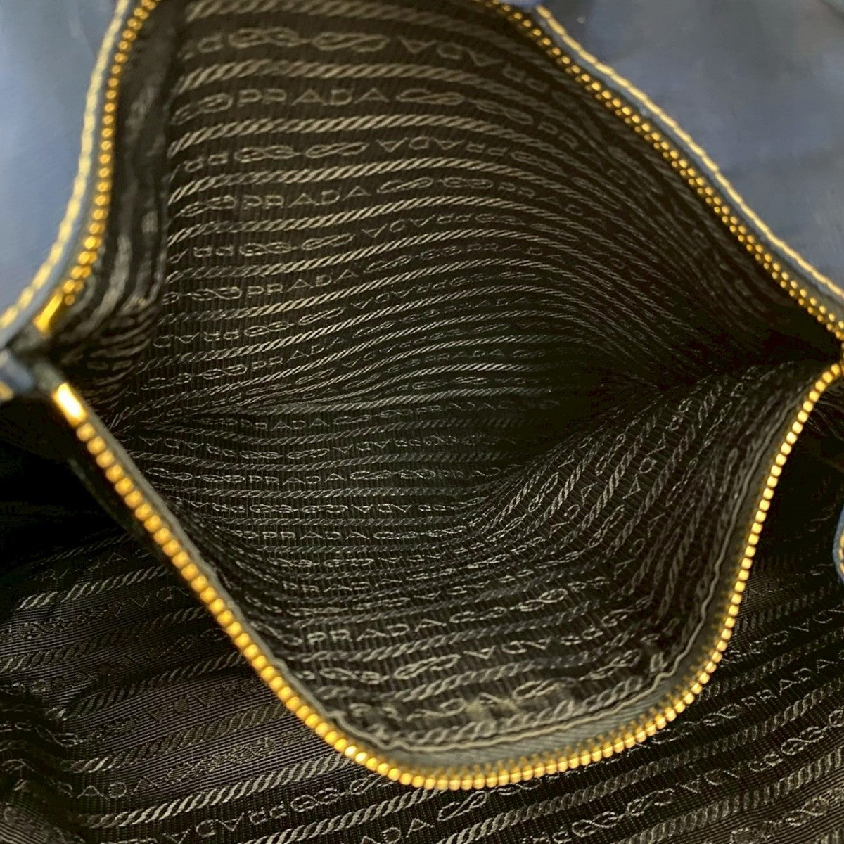 PRADA Handbag Nylon blue