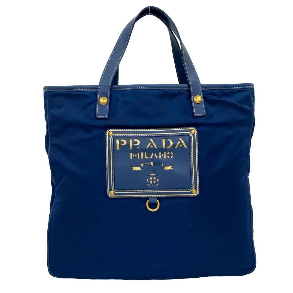 PRADA Handbag Nylon blue