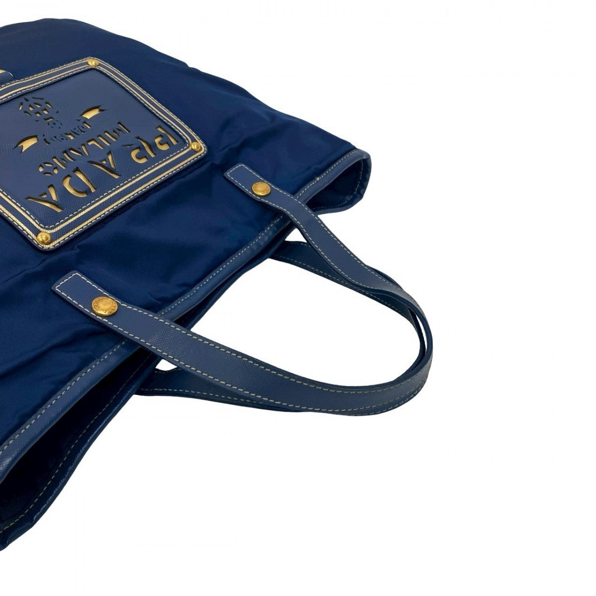 PRADA Handbag Nylon blue