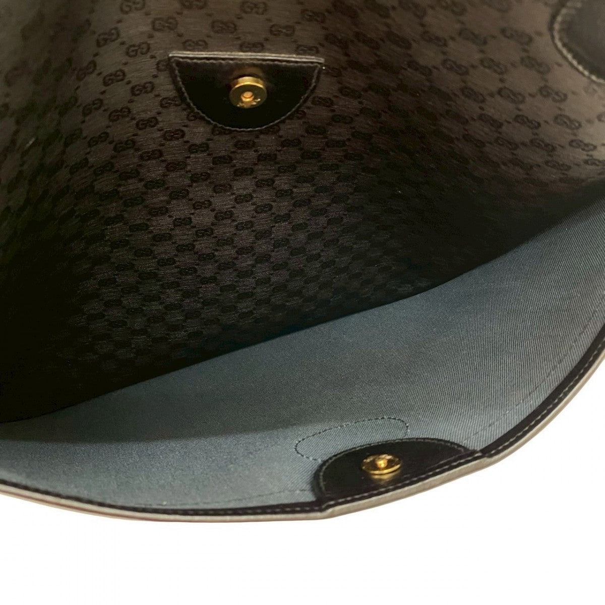 GUCCI Tote Bag leather black Sherry line