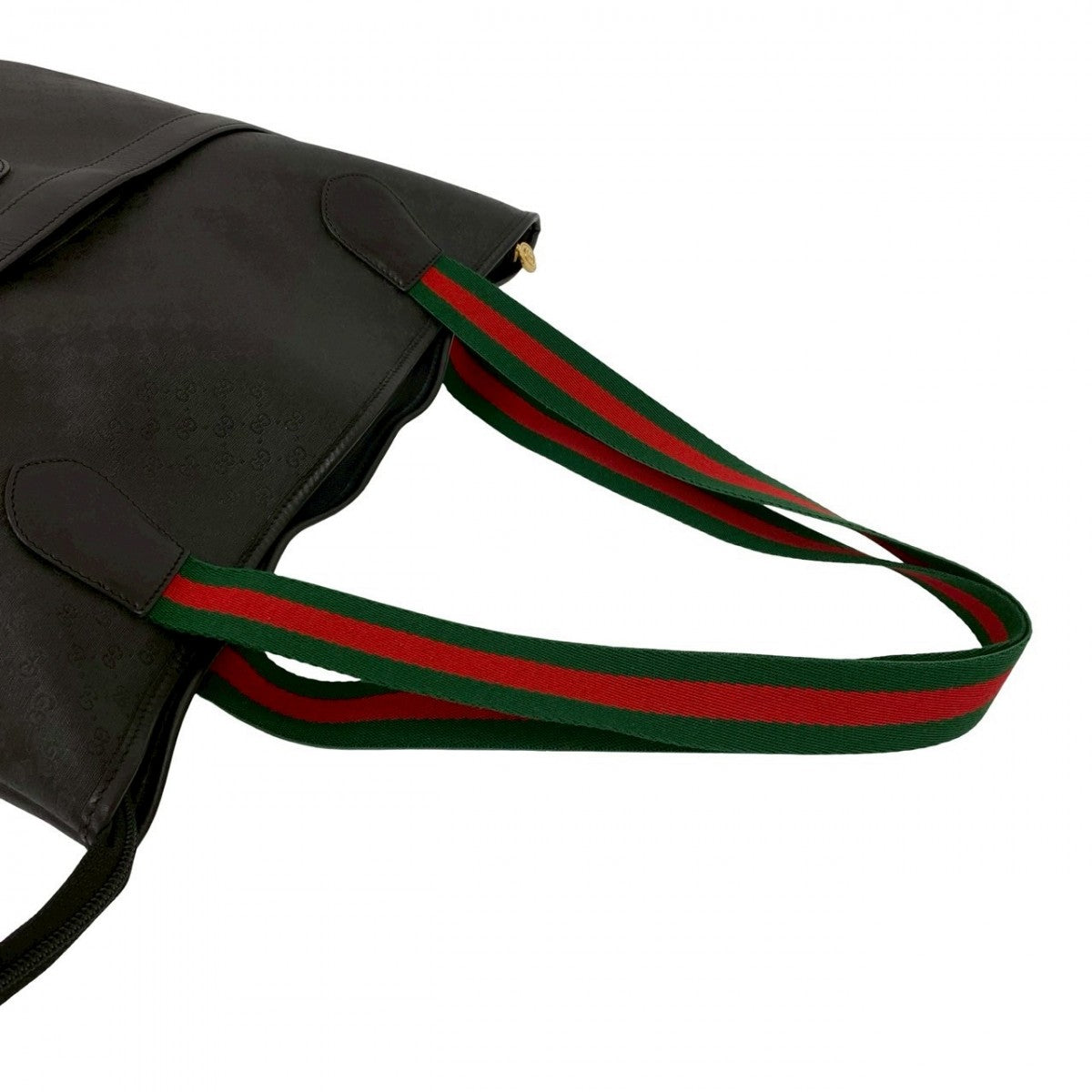 GUCCI Tote Bag leather black Sherry line