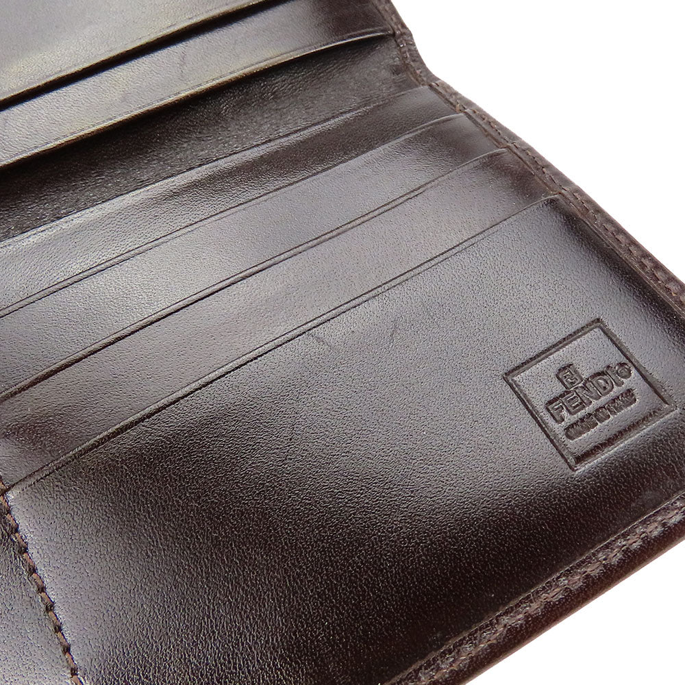 FENDI Long Wallet Purse canvas Brown Zucca