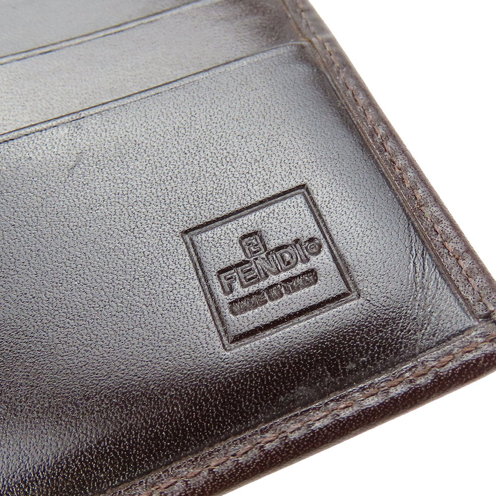 FENDI Long Wallet Purse canvas Brown Zucca