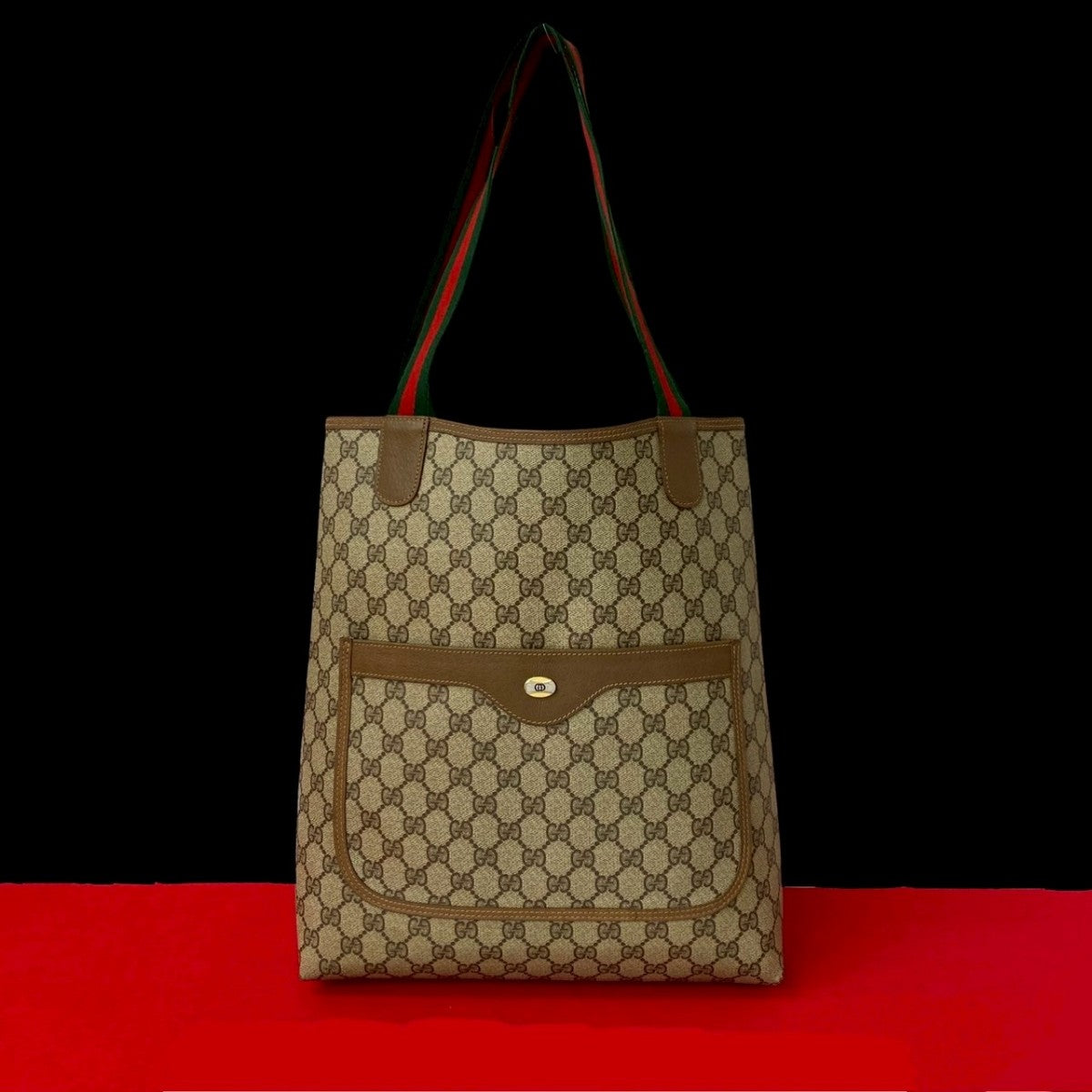 GUCCI Tote Bag leather Brown Sherry line