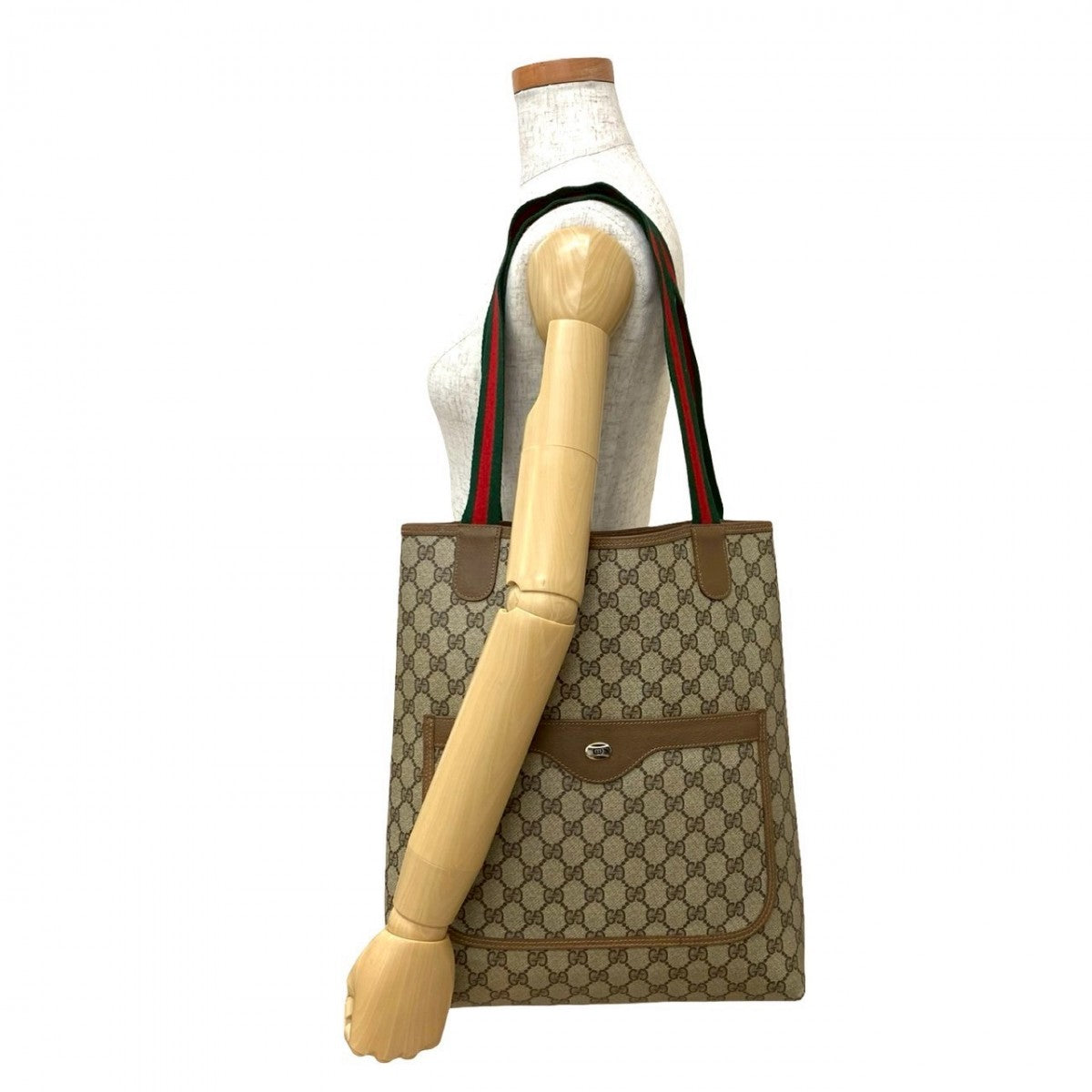 GUCCI Tote Bag leather Brown Sherry line