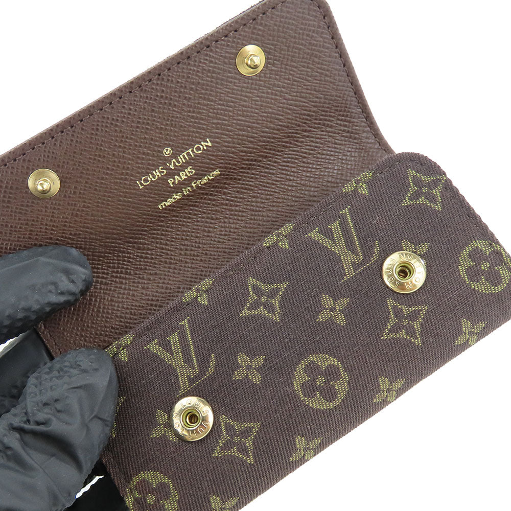 LOUIS VUITTON Key case Key holder M92431 Monogram mini run Ebene Multicles4