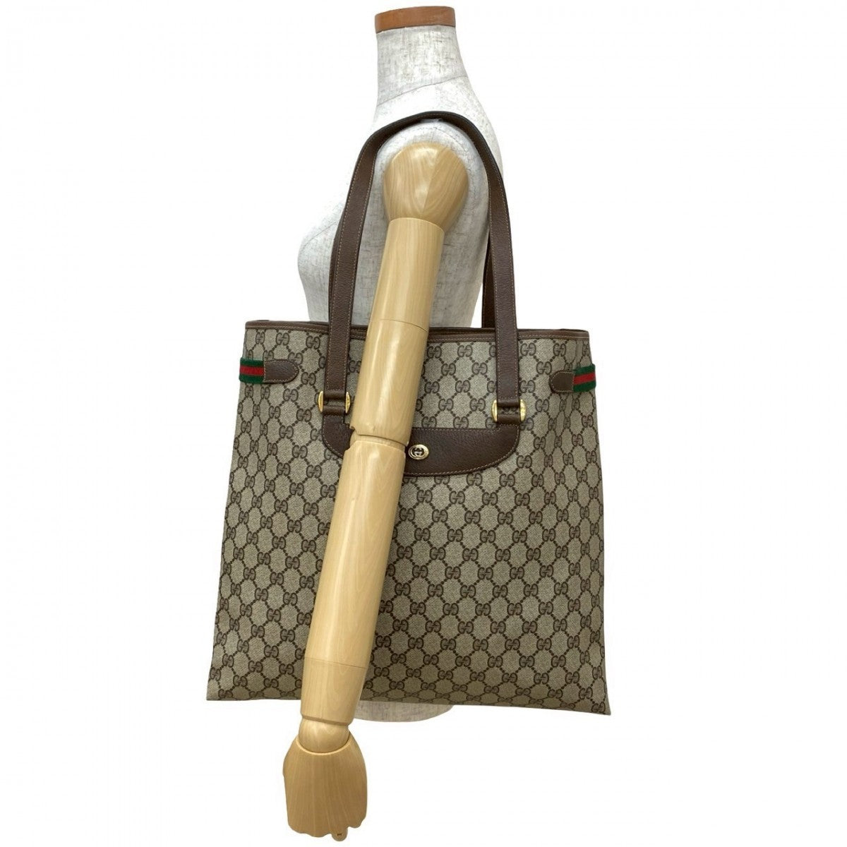 GUCCI Tote Bag leather Brown Sherry line