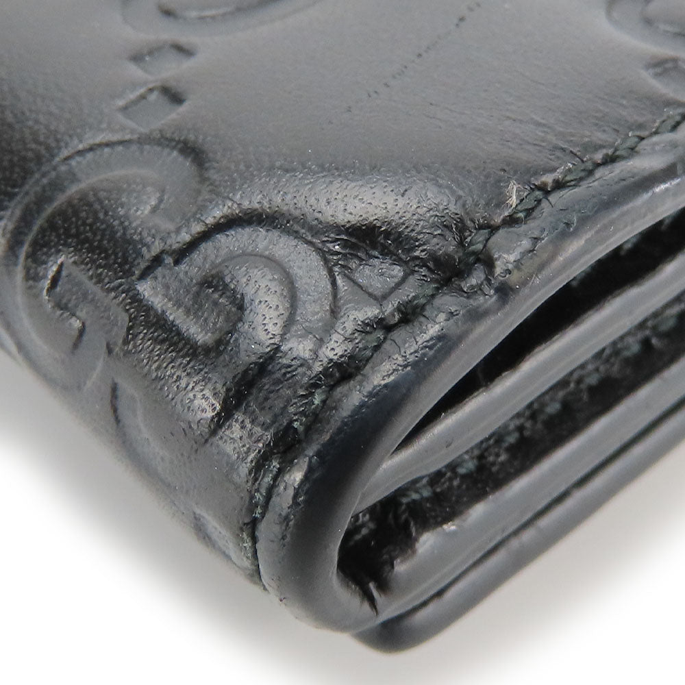 GUCCI Bifold Wallet 406925 Sima leather black