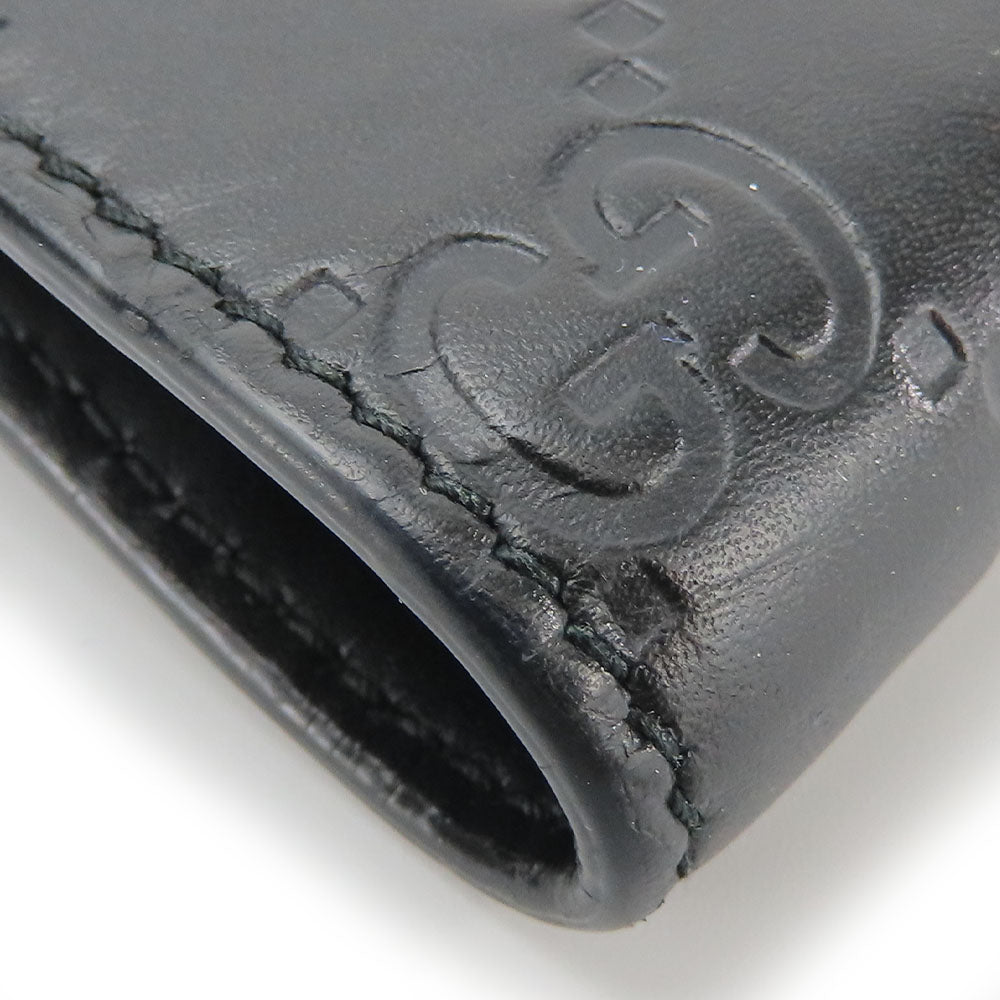 GUCCI Bifold Wallet 406925 Sima leather black