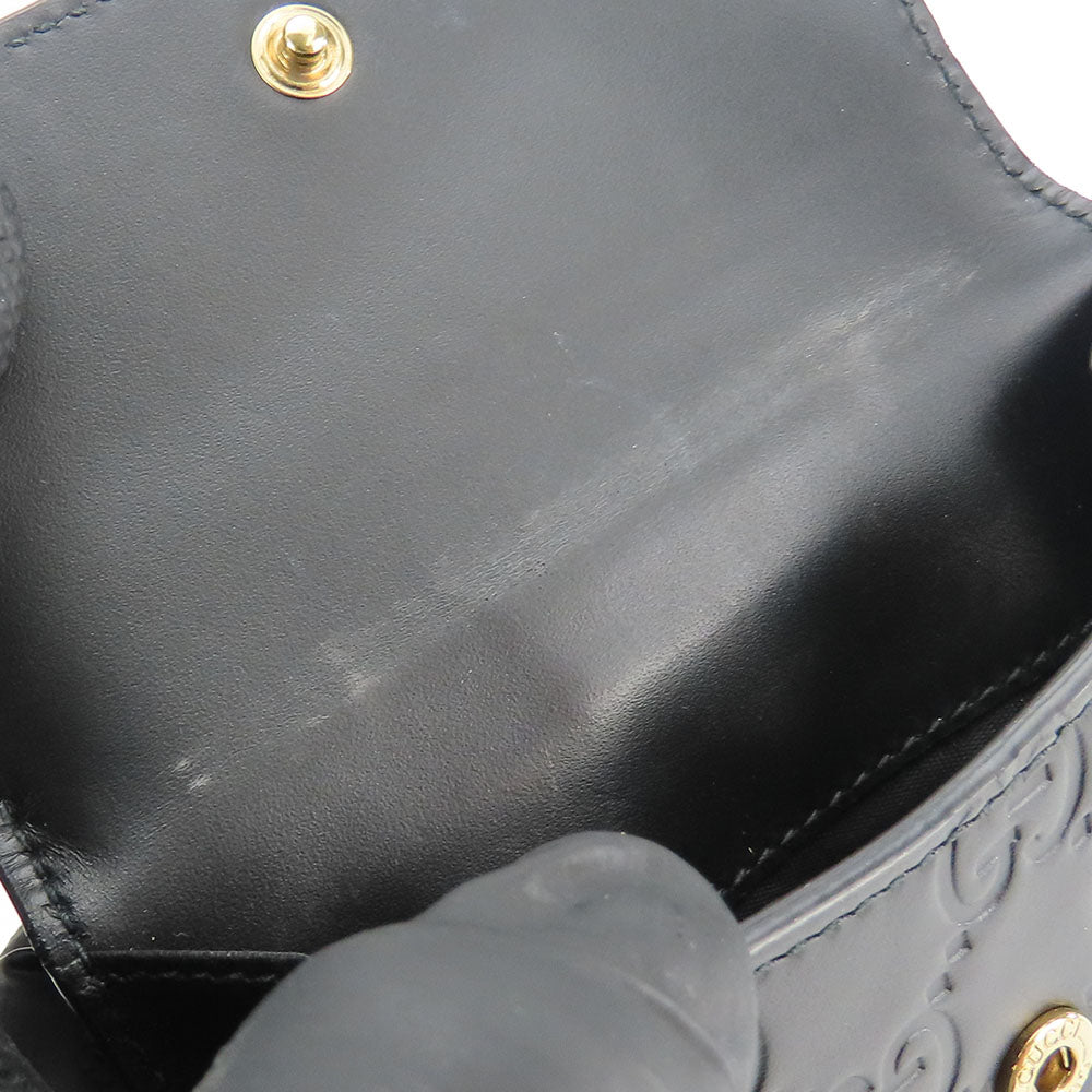 GUCCI Bifold Wallet 406925 Sima leather black