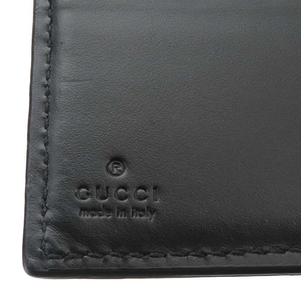 GUCCI Bifold Wallet 406925 Sima leather black