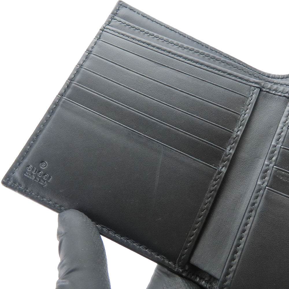 GUCCI Bifold Wallet 406925 Sima leather black